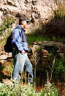 Hiker at the mill site